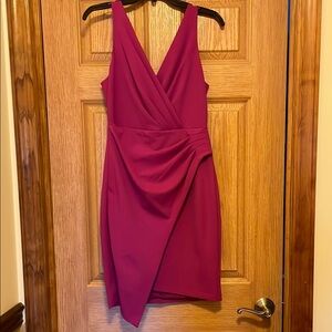 Guess Asymmetrical Fuchsia Dress